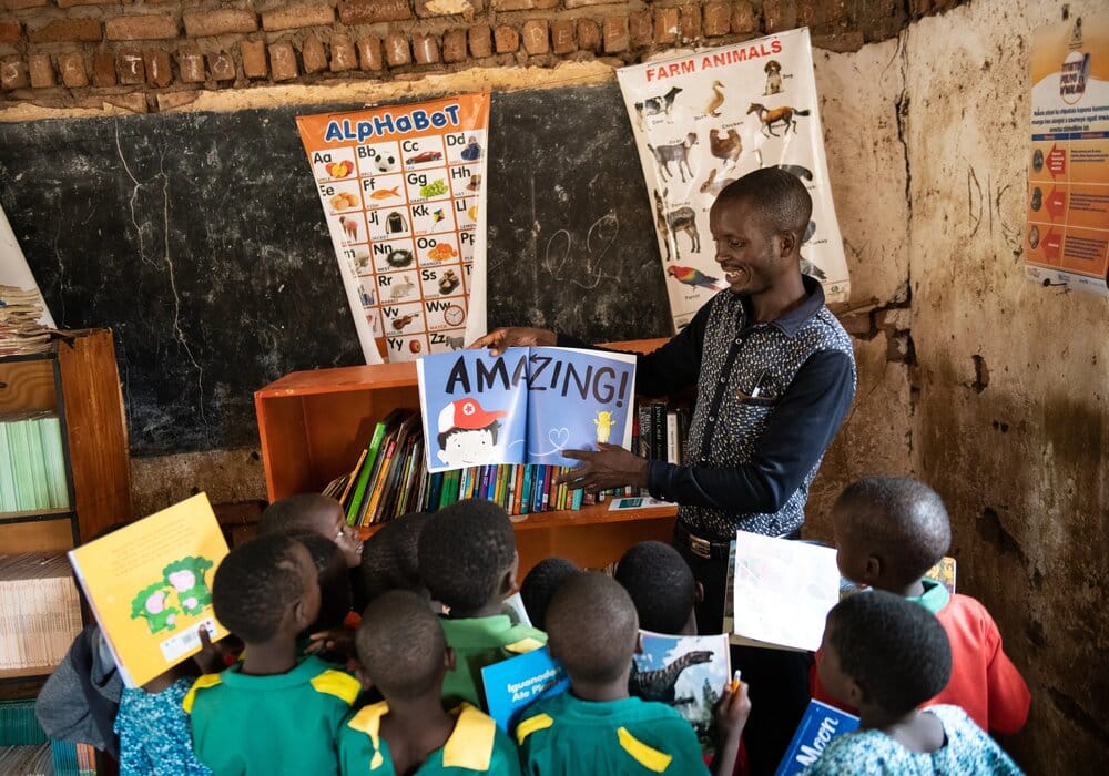 Young readers in the school library