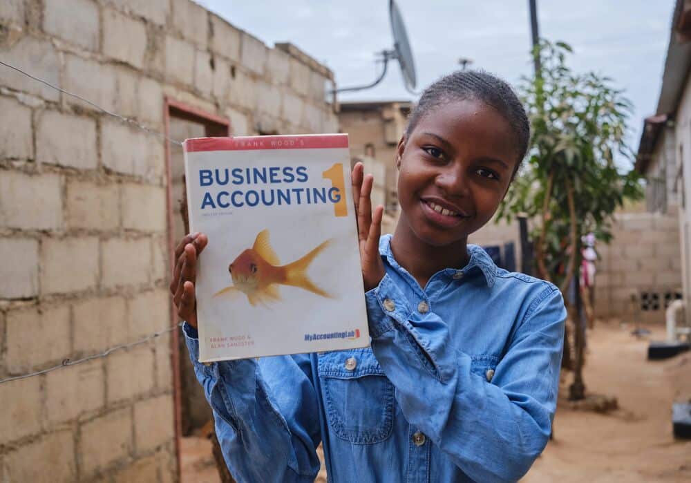 Tariro showing one of her favourite books